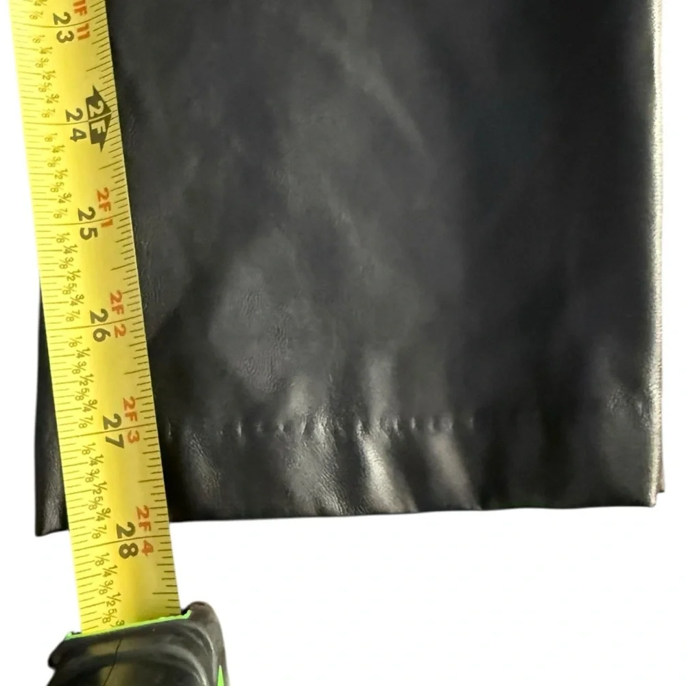 Old Navy Faux Leather High Rise Pants Size 14 Skinny Tapered Side Zip